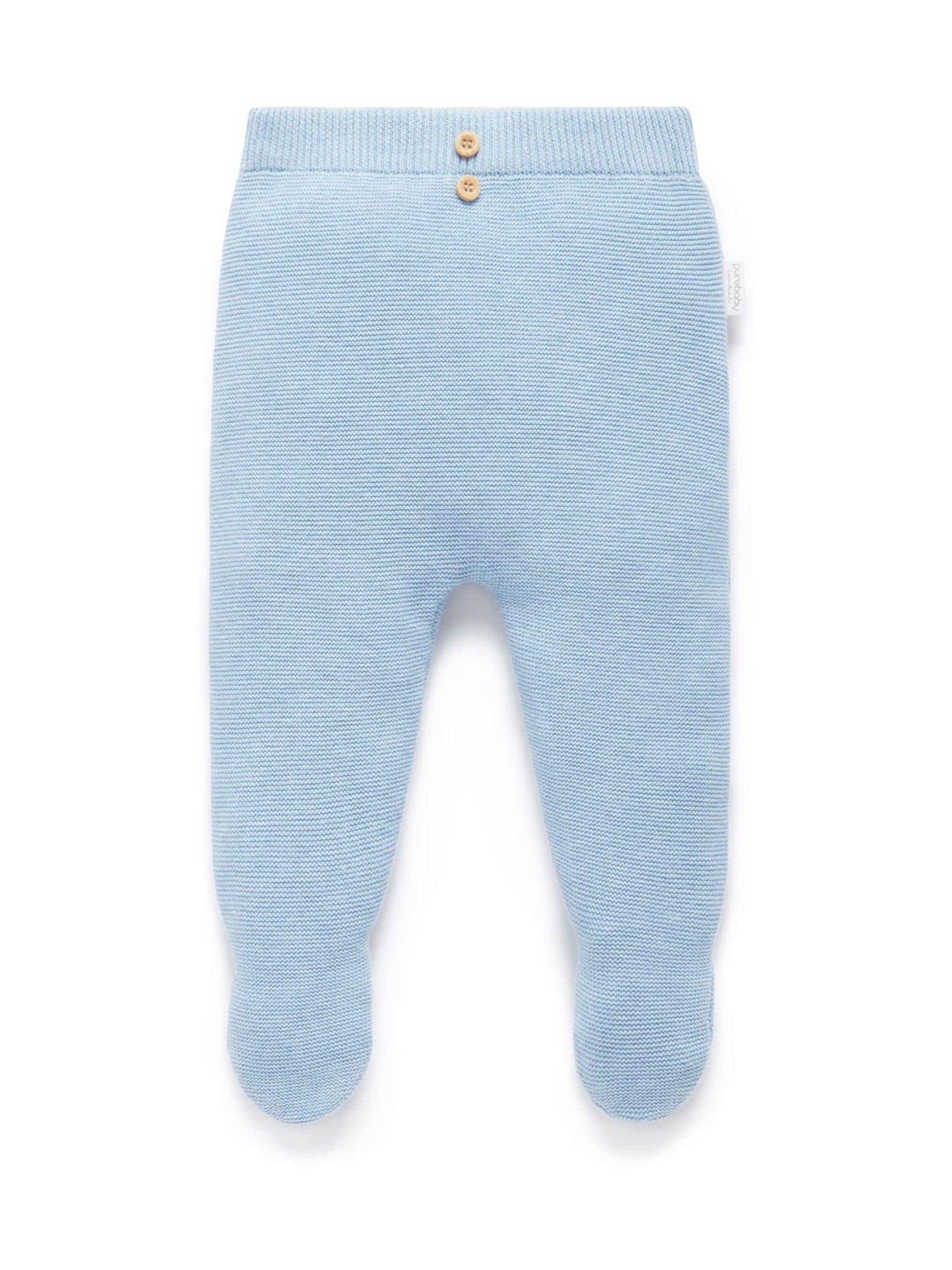 Purebaby Blue Textured Leggings image 1