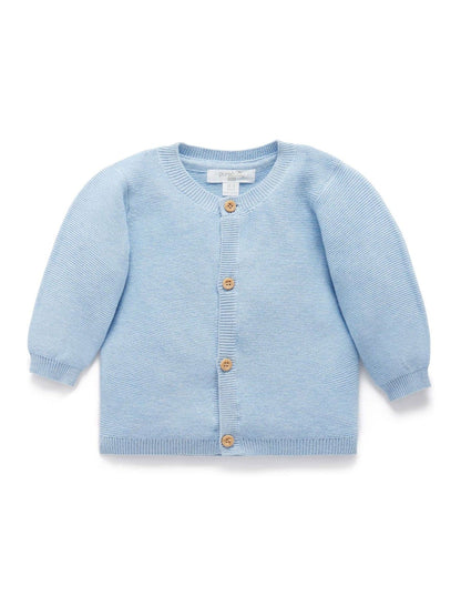 Dsiney Kidz - Purebaby Blue Textured Knit Cardigan image 1