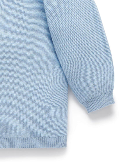 Dsiney Kidz - Purebaby Blue Textured Knit Cardigan image 3
