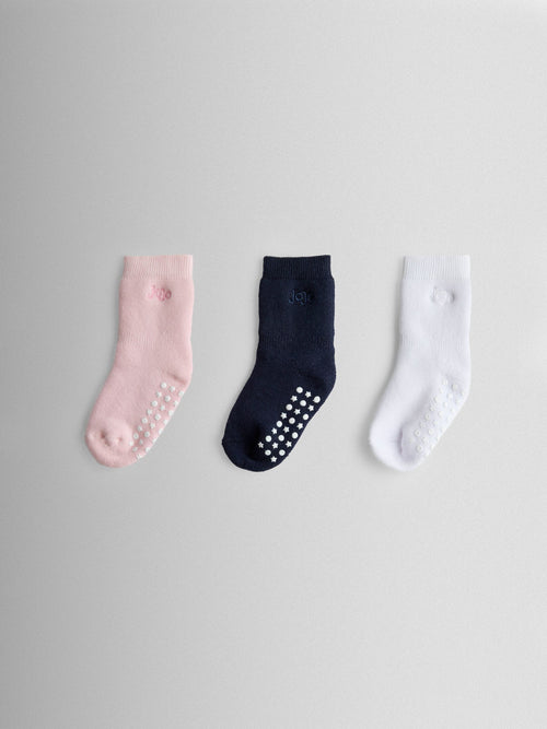 JoJo Maman Bébé Navy 3-Pack Plain Extra Thick Socks image 1