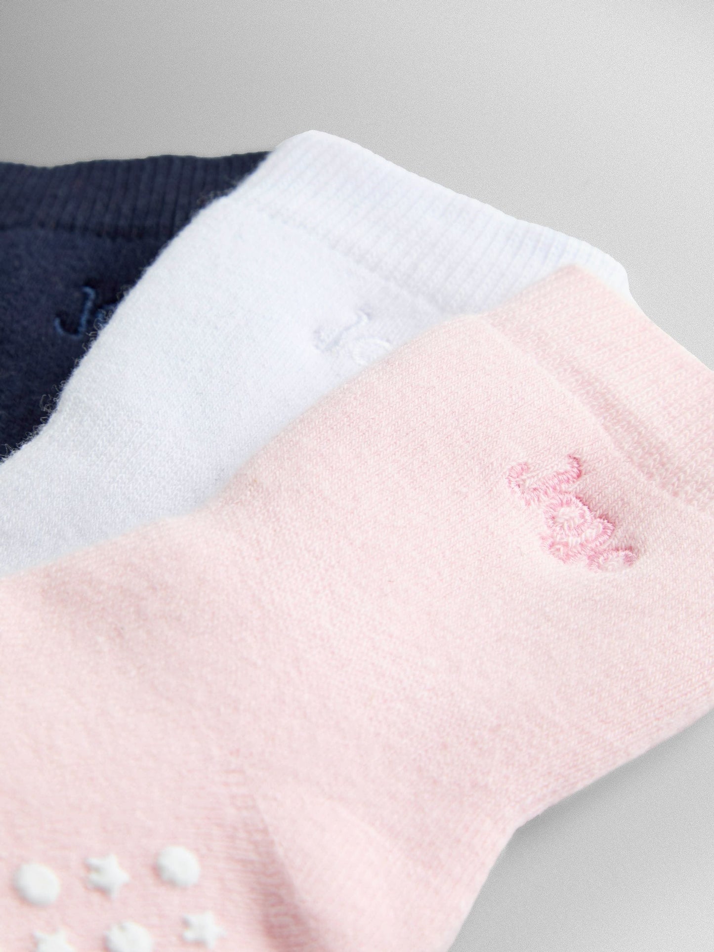 JoJo Maman Bébé Navy 3-Pack Plain Extra Thick Socks image 2