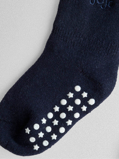 JoJo Maman Bébé Navy 3-Pack Plain Extra Thick Socks image 3