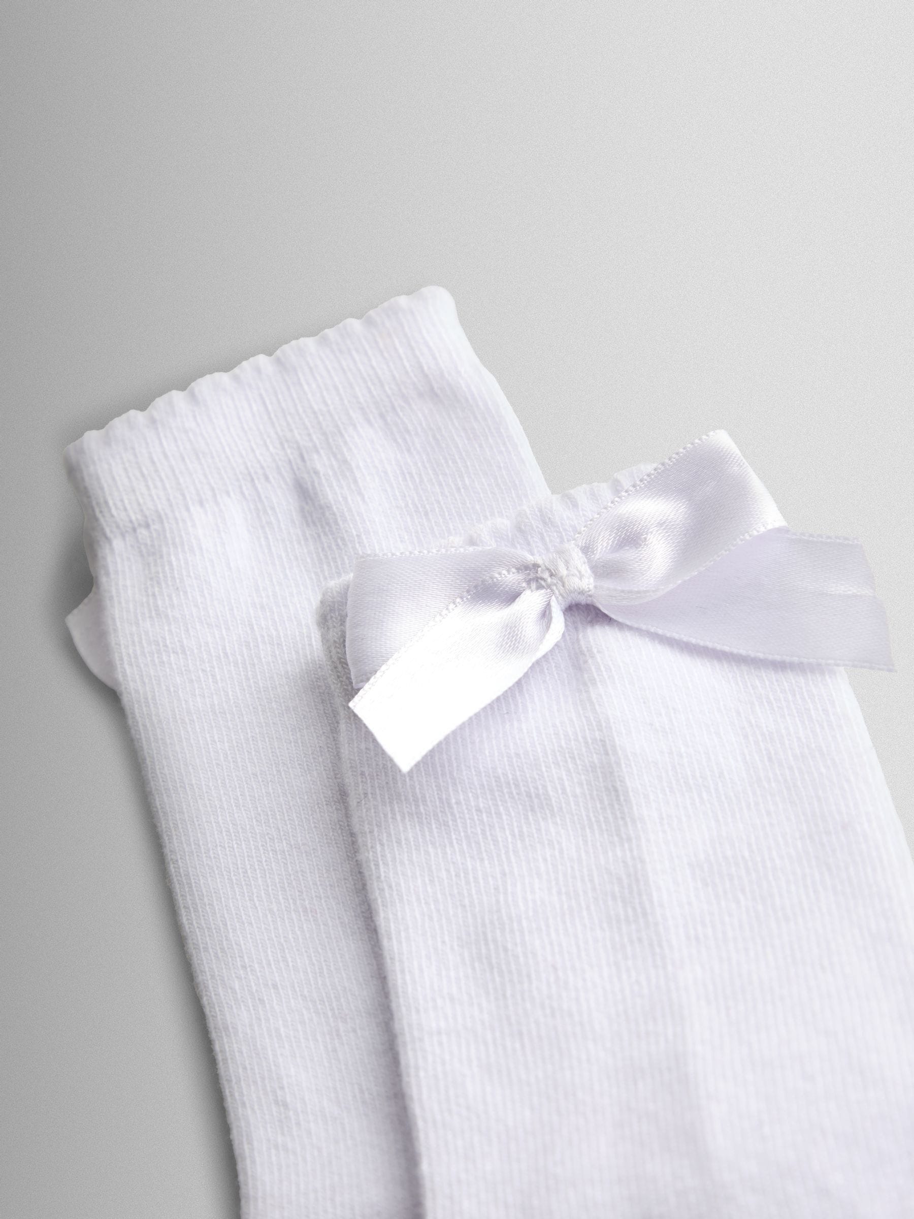 JoJo Maman Bébé Cream Bow Long Socks image 2