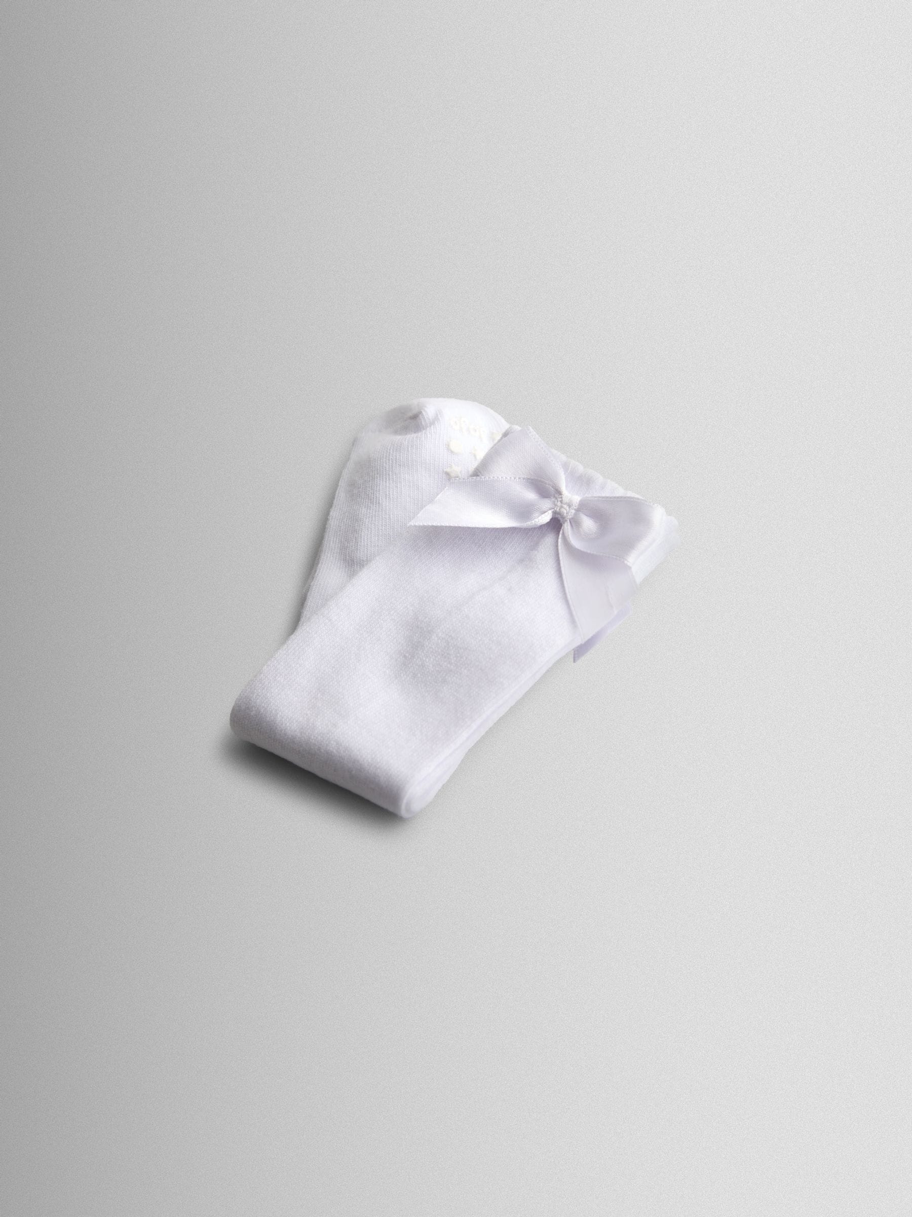JoJo Maman Bébé Cream Bow Long Socks image 4