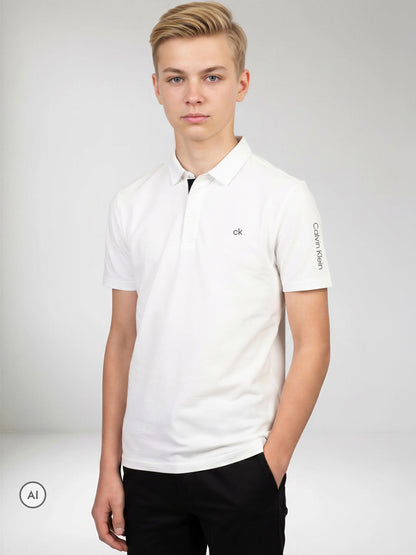 Dsiney Kidz - Calvin Klein Golf White Junior Uni Polo Shirt image 1