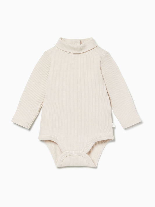 Dsiney Kidz - MORI Cream Ribbed Roll Neck Supersoft Bodysuit image 2