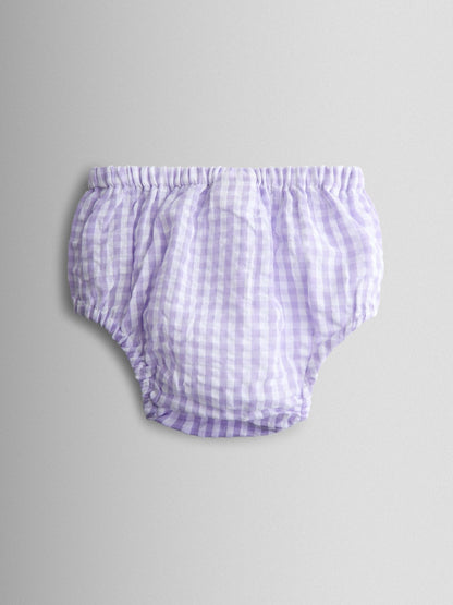 Dsiney Kidz - JoJo Maman Bébé Lilac Purple Cherry Appliqué Smocked Dress image 5