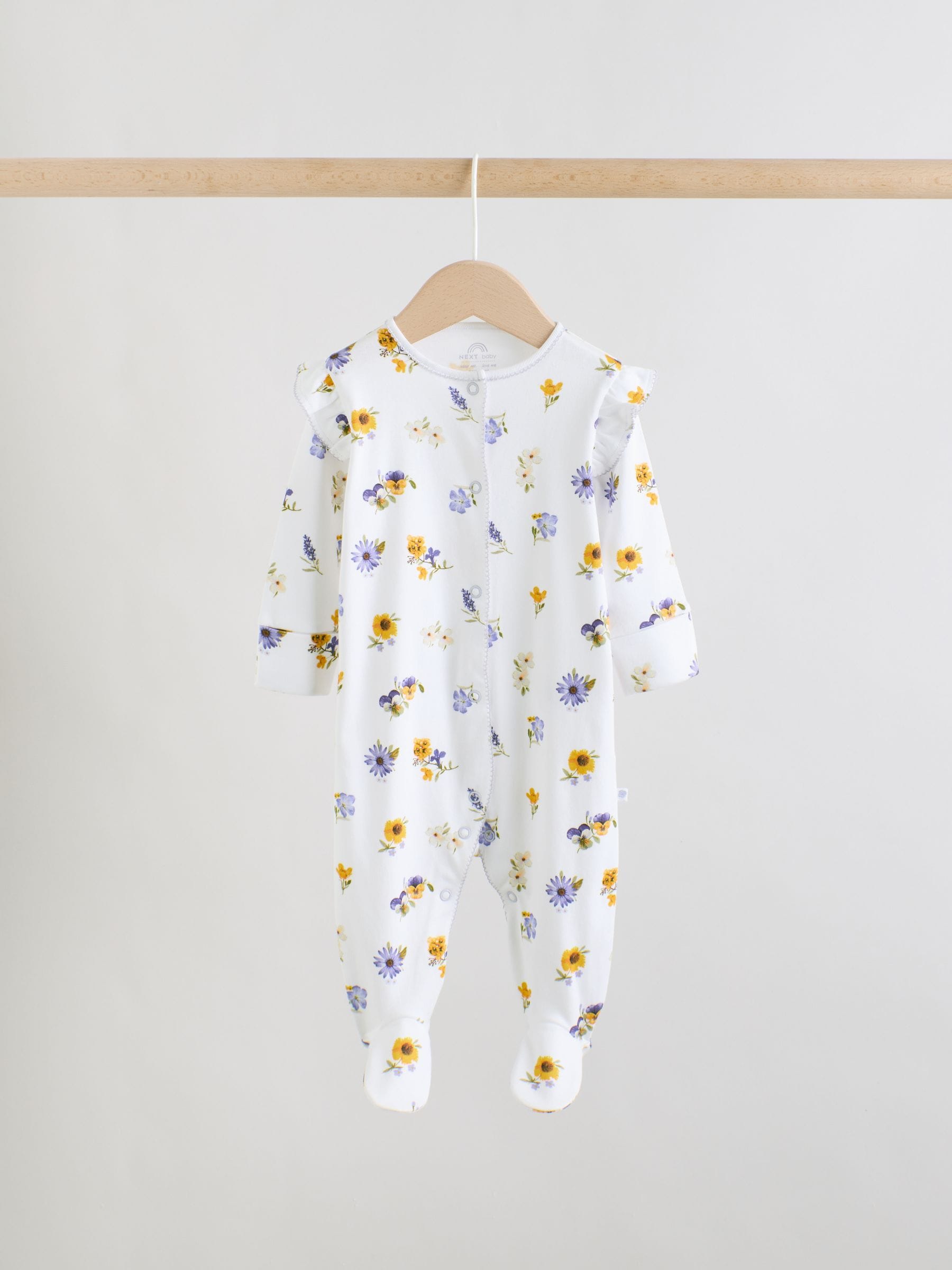 Lilac Purple Baby Sleepsuits 3 Pack (0mths-2yrs) image 4