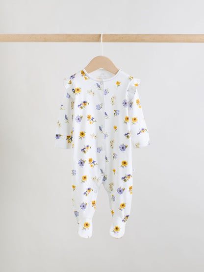 Lilac Purple Baby Sleepsuits 3 Pack (0mths-2yrs) image 4