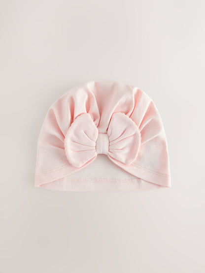 Pink/White Baby Turbans 2 Pack (0-18mths) image 2