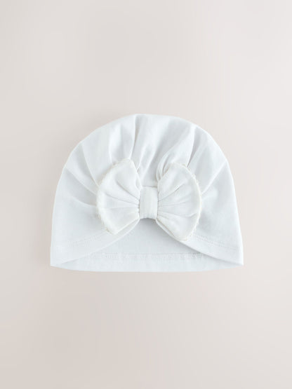 Pink/White Baby Turbans 2 Pack (0-18mths) image 3