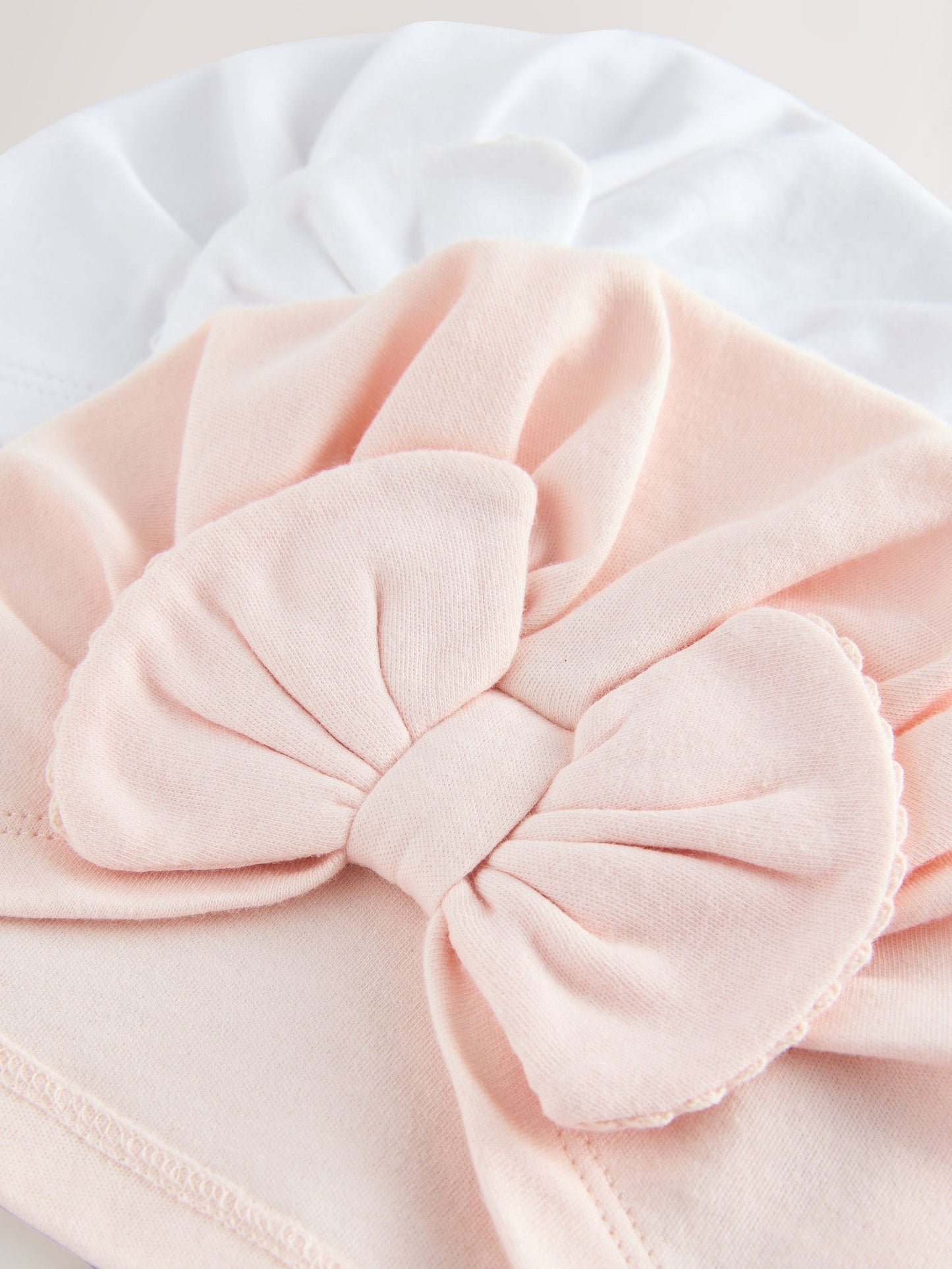 Pink/White Baby Turbans 2 Pack (0-18mths) image 4