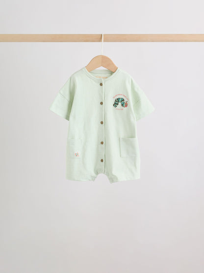 Neutral The Very Hungry Caterpillar License Jersey Baby Rompers 3 Pack image 2