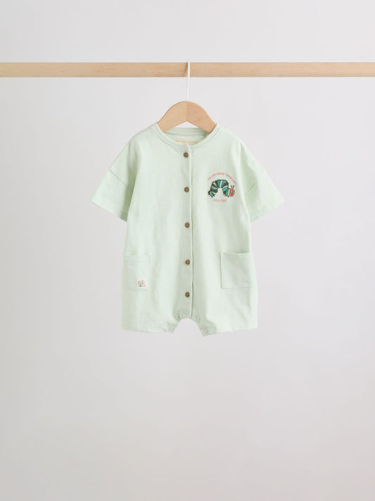 Neutral The Very Hungry Caterpillar License Jersey Baby Rompers 3 Pack image 2
