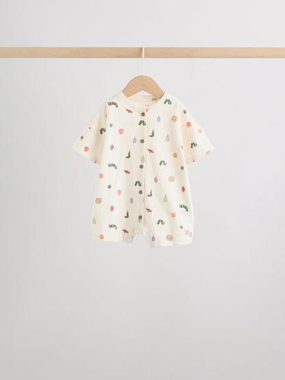 Neutral The Very Hungry Caterpillar License Jersey Baby Rompers 3 Pack image 4