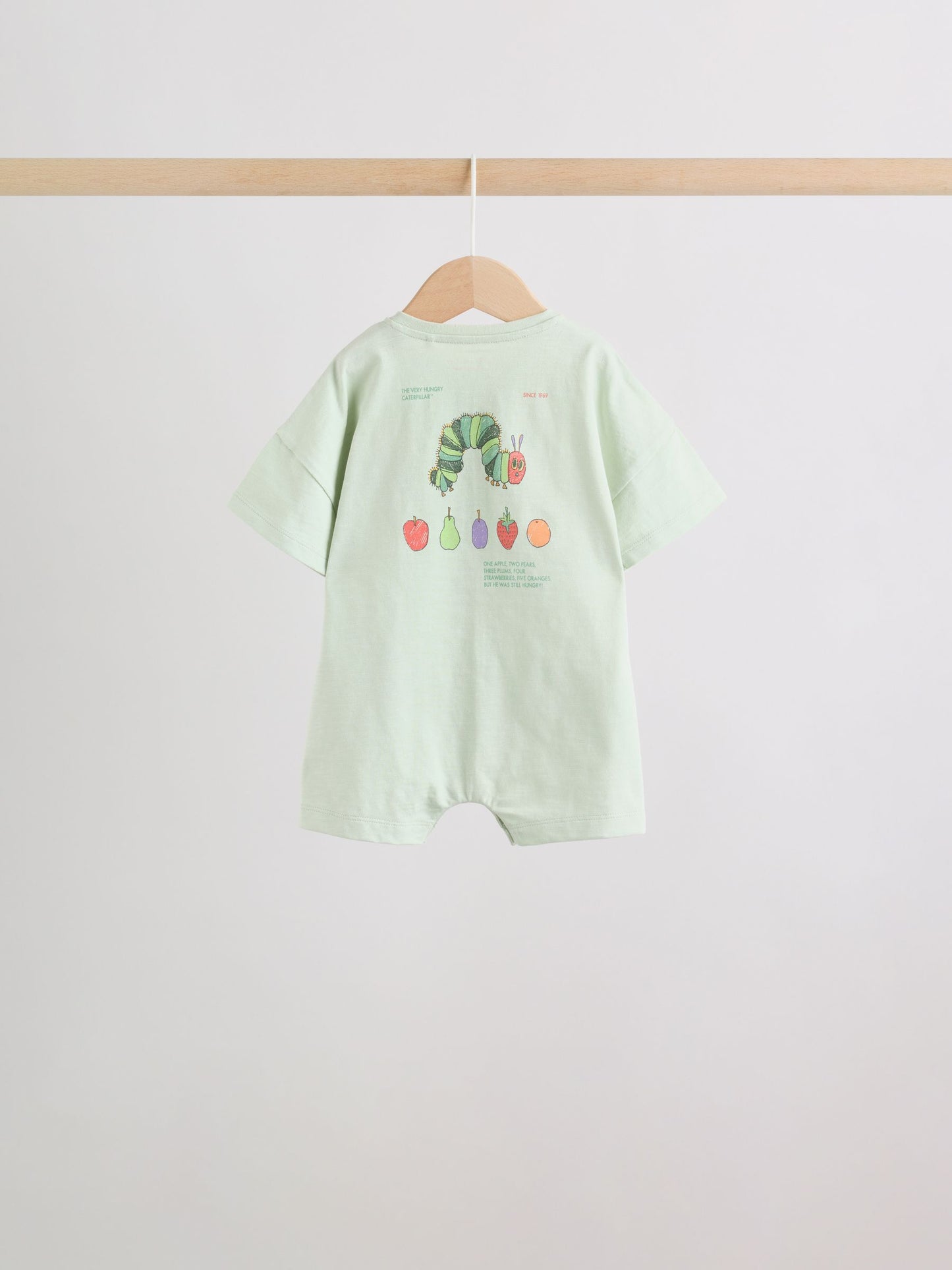 Neutral The Very Hungry Caterpillar License Jersey Baby Rompers 3 Pack image 6