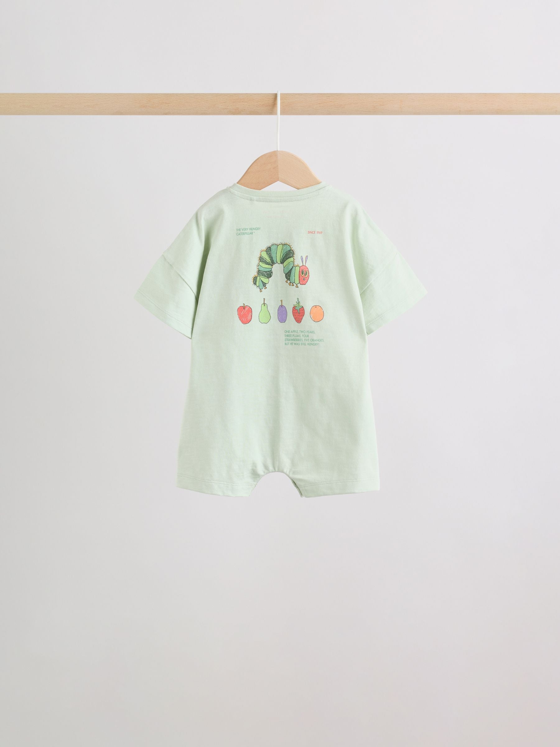 Neutral The Very Hungry Caterpillar License Jersey Baby Rompers 3 Pack image 6