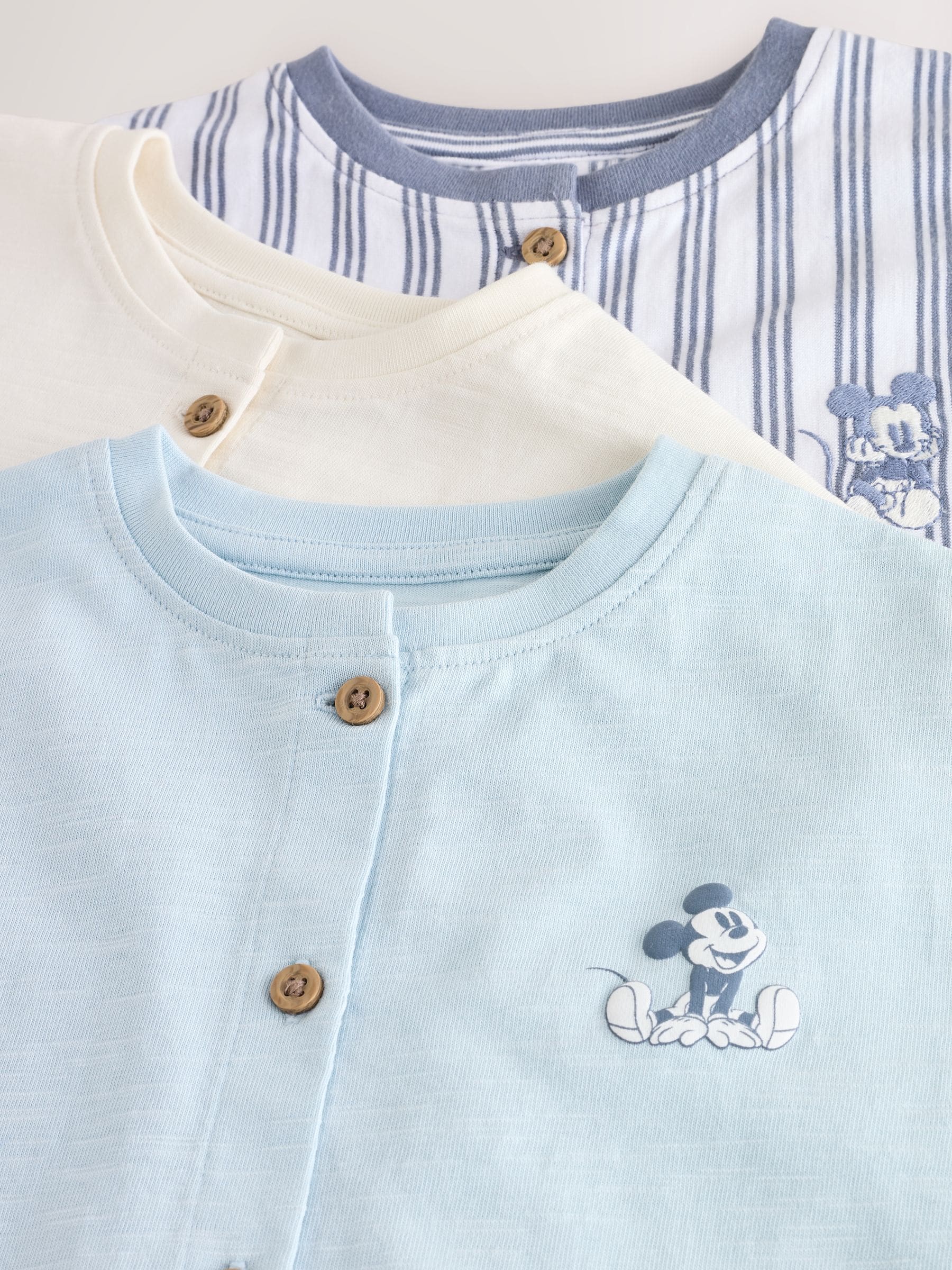 Dsiney Kidz - Blue Baby Mickey Mouse Jersey Rompers 3 Pack image 7