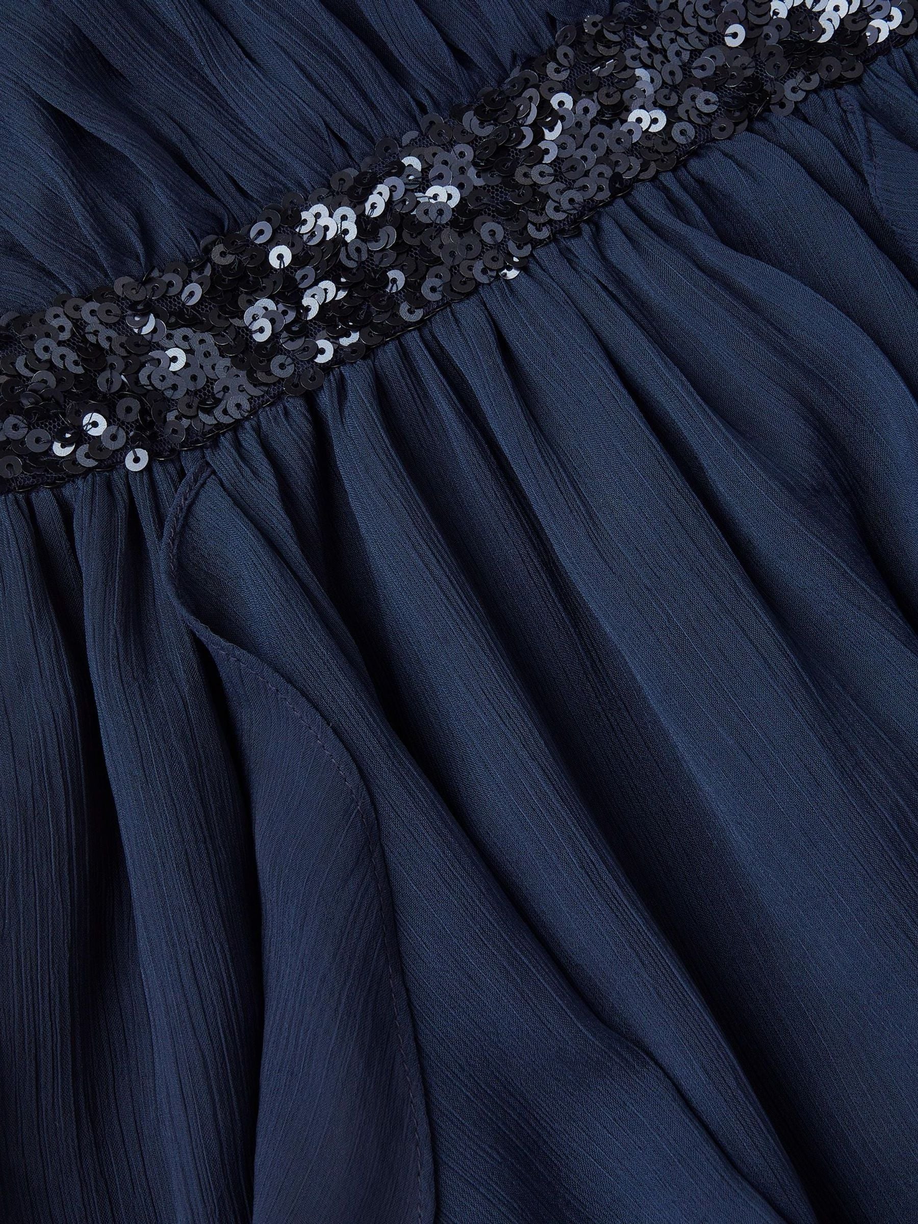 Monsoon Blue Clemmie Sequin Chiffon Prom Dress image 4