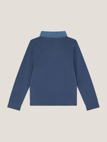 Dsiney Kidz - Monsoon Blue Stripe Long Sleeve Rugby Shirt image 3