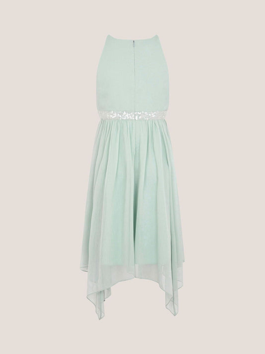 Monsoon Green Idaho Halter Chiffon Prom Dress - image 2