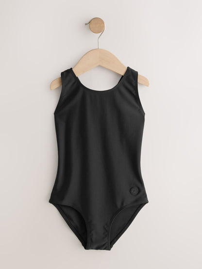 Black Racerback Swimsuit (3-16yrs) image 4