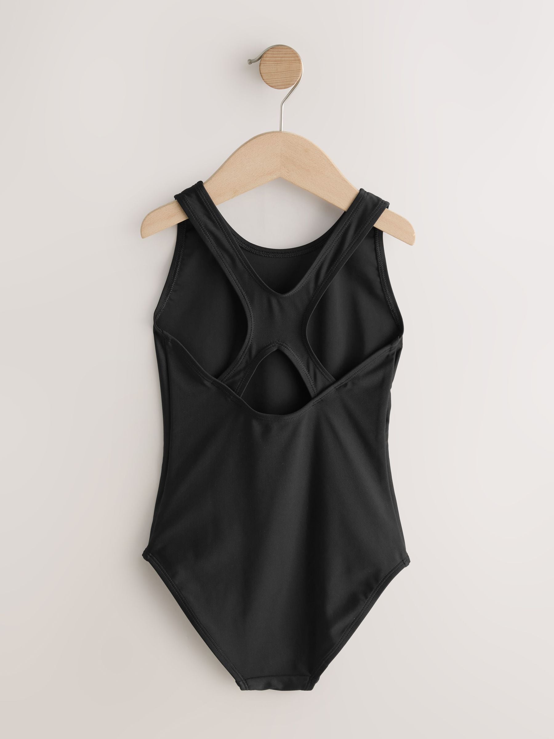 Black Racerback Swimsuit (3-16yrs) image 5
