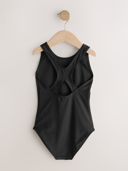 Black Racerback Swimsuit (3-16yrs) image 5