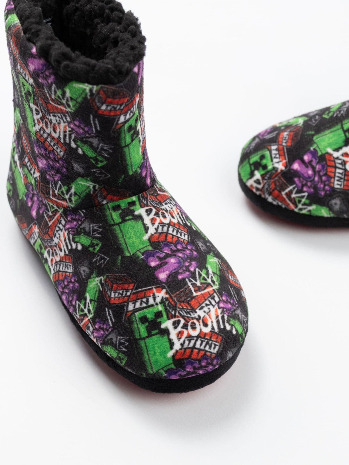 Vanilla Underground Black Minecraft Slipper Boots image 5