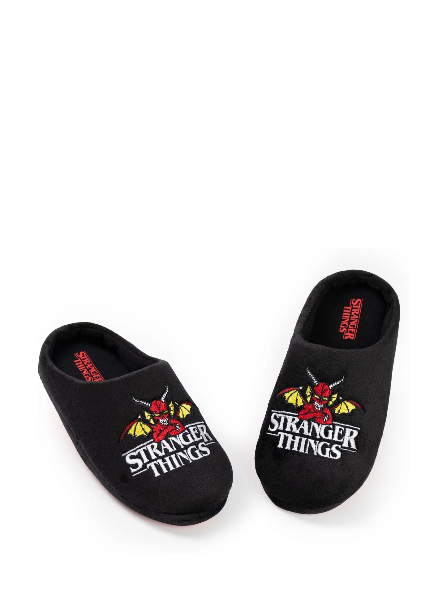 Dsiney Kidz - Vanilla Underground Black Stranger Things Mule Slippers image 1