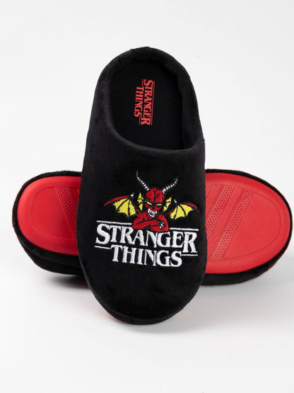 Dsiney Kidz - Vanilla Underground Black Stranger Things Mule Slippers image 2