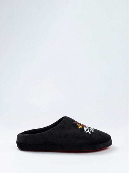 Dsiney Kidz - Vanilla Underground Black Stranger Things Mule Slippers image 3