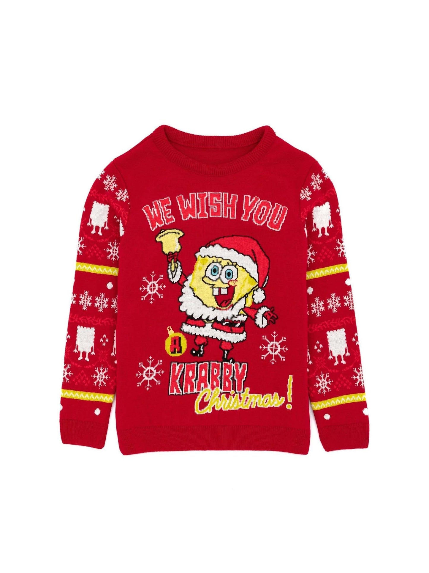 Dsiney Kidz - Vanilla Underground Red Sponge Bob Square Pants Christmas Jumper image 1