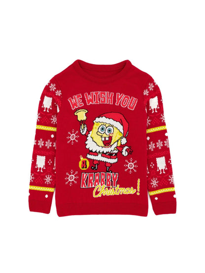 Dsiney Kidz - Vanilla Underground Red Sponge Bob Square Pants Christmas Jumper image 1