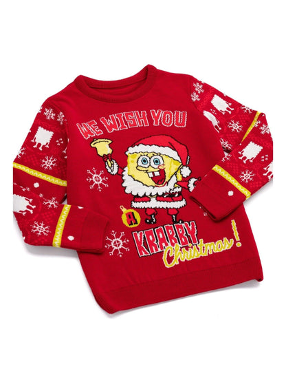 Dsiney Kidz - Vanilla Underground Red Sponge Bob Square Pants Christmas Jumper image 3