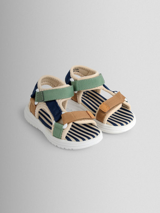 JoJo Maman Bébé Natural Stone Adjustable Strap Sandals image 1