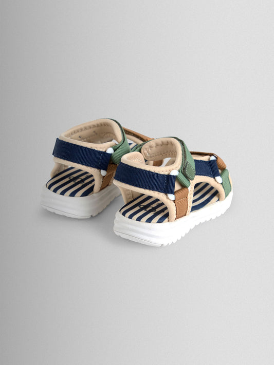 JoJo Maman Bébé Natural Stone Adjustable Strap Sandals image 2