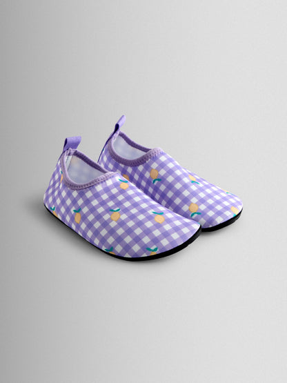 JoJo Maman Bébé Lilac Gingham Lemon Water Shoes image 1