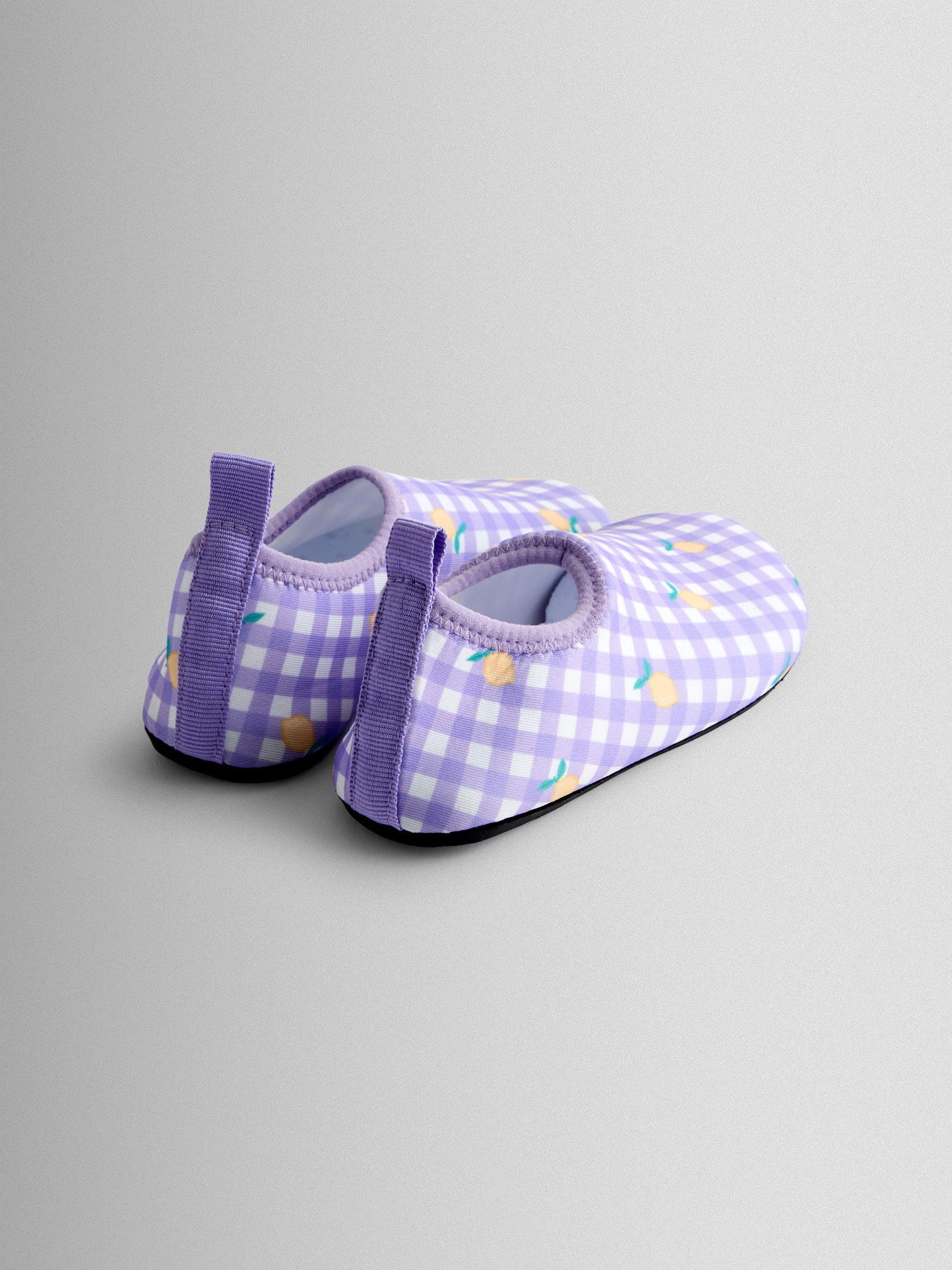 JoJo Maman Bébé Lilac Gingham Lemon Water Shoes image 2