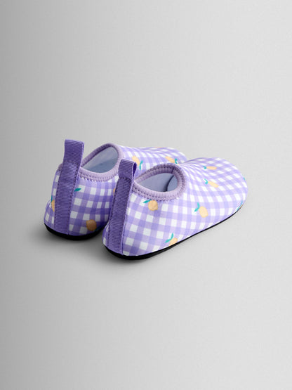 JoJo Maman Bébé Lilac Gingham Lemon Water Shoes image 2