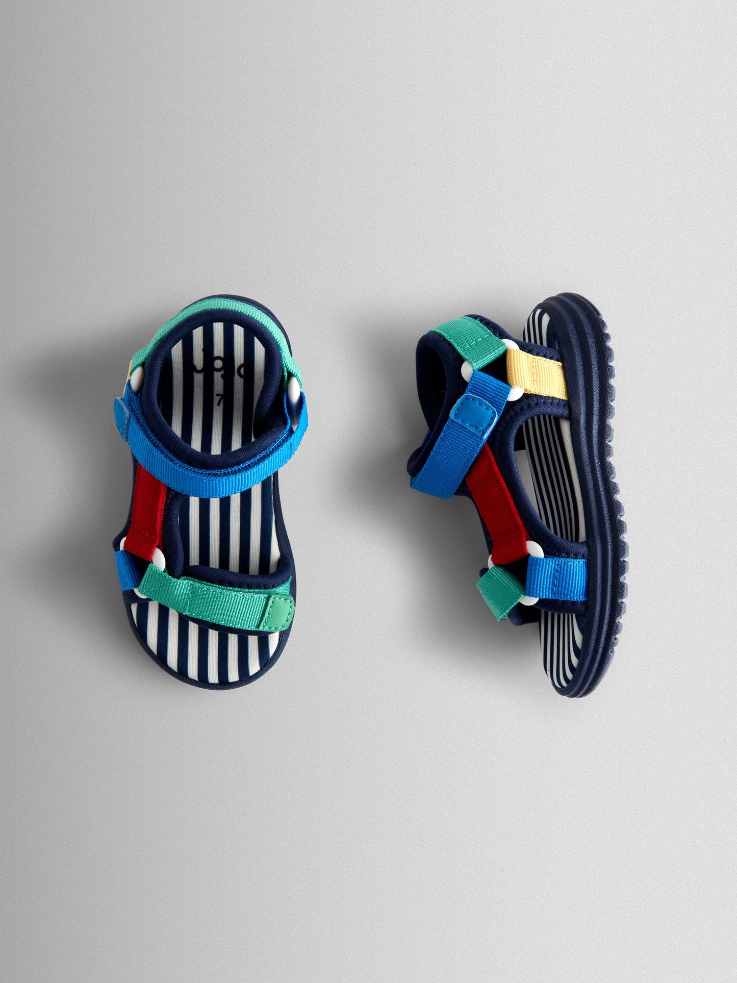 JoJo Maman Bébé Primary Colourblock Adjustable Strap Sandals image 3