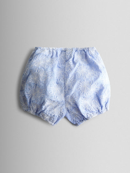 JoJo Maman Bébé Blue Broderie Dress, Bloomers & Headband Set image 5