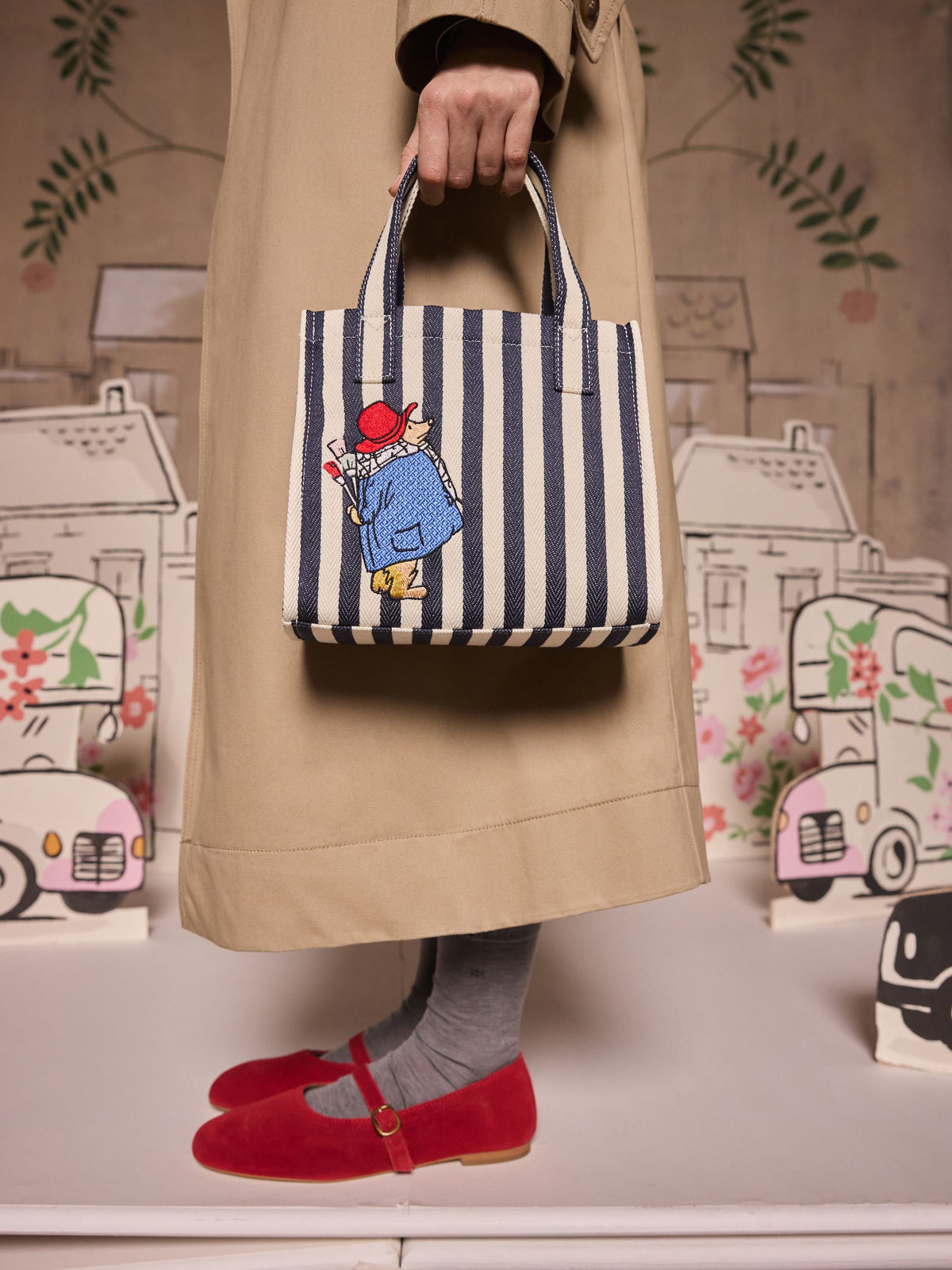 Cath Kidston Navy Paddington Stripe Small Book Bag - image 1