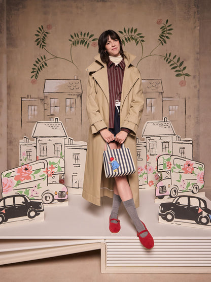 Cath Kidston Navy Paddington Stripe Small Book Bag - image 3
