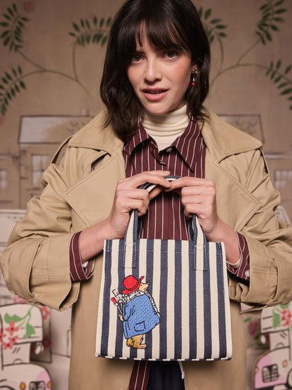 Cath Kidston Navy Paddington Stripe Small Book Bag - image 5