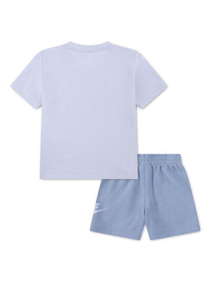 Nike Blue Little Club T-Shirt And Shorts Set image 2