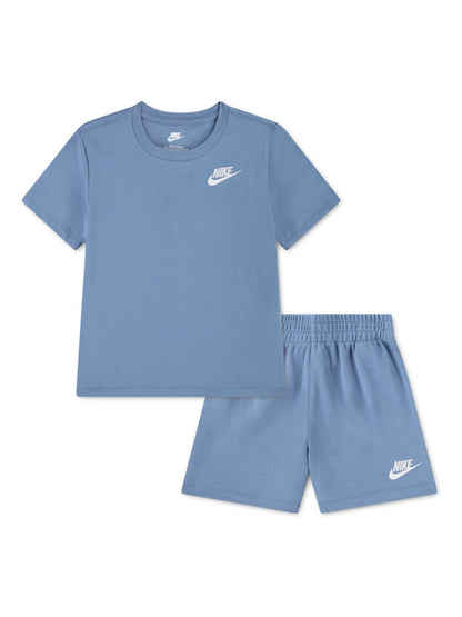 Dsiney Kidz - Nike Blue Small Logo T-Shirt And Shorts Set image 1