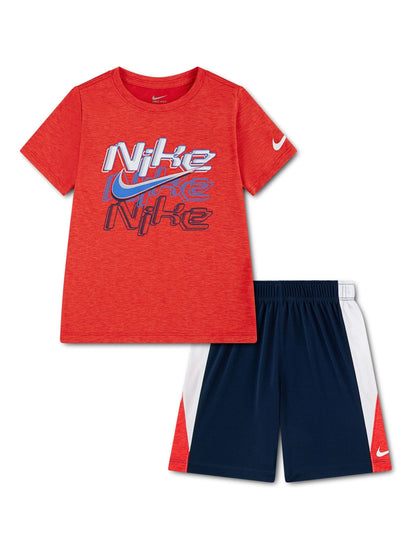 Nike Blue Drop Top & Shorts Set image 1