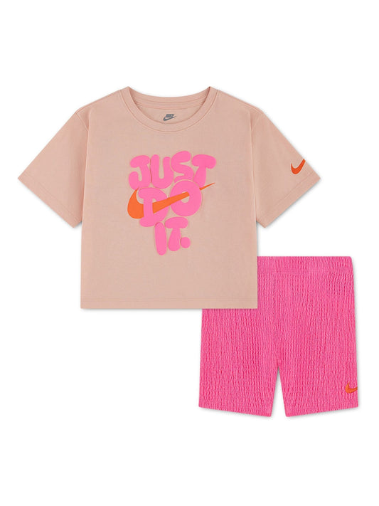 Dsiney Kidz - Nike Pink NKG Bold Play Bike Shorts Set image 1
