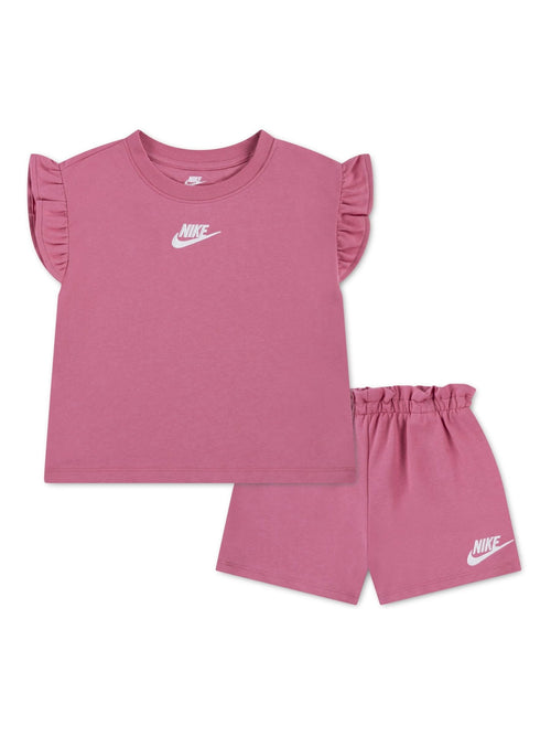 Dsiney Kidz - Nike Pink Little Kids Frilled Edge T-Shirt and Shorts Set image 1
